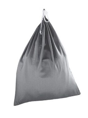 Mainstays Gray Polyester/Cotton Heavy Duty Fabric Durable Drawstring Laundry Bag